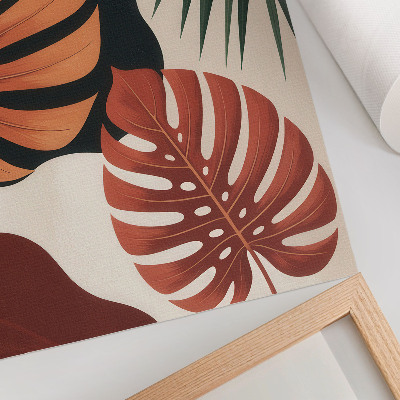 Póster Hojas tropicales, colores vivos, modernidad.