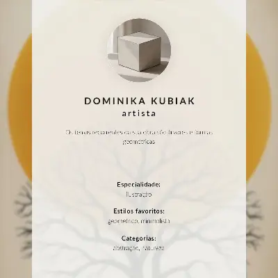 Póster árbol minimalista con fuerte contraste y composición armoniosa