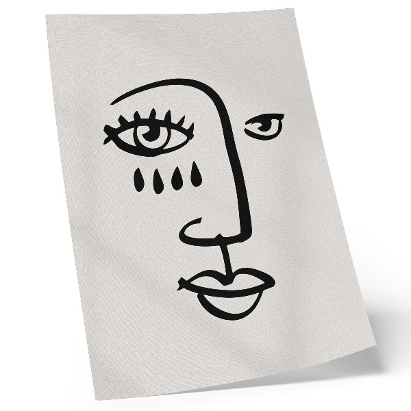 Lienzo decorativo moderno Líneas faciales abstractas, minimalismo moderno