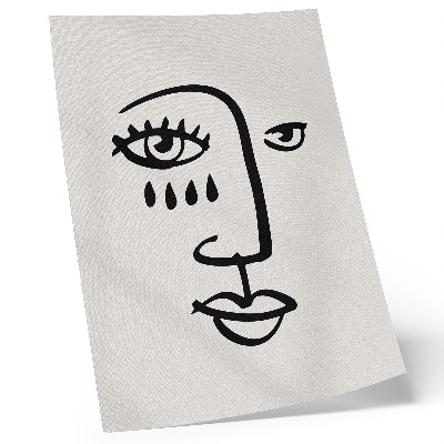 Lienzo decorativo moderno Líneas faciales abstractas, minimalismo moderno