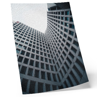 Póster con colores saturados Líneas verticales en la arquitectura moderna