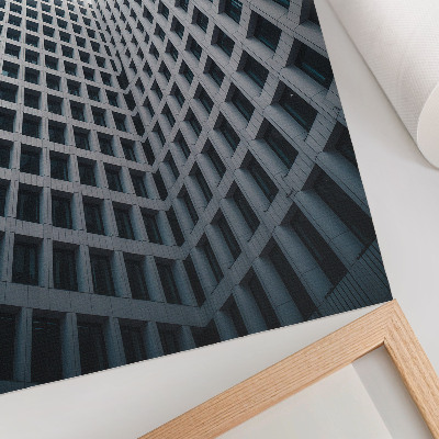 Póster con colores saturados Líneas verticales en la arquitectura moderna