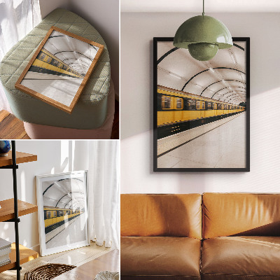 Lienzo decorativo moderno Metro moderno, líneas suaves, dinámico