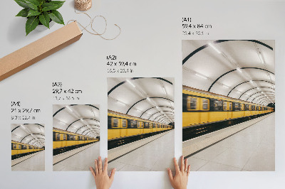 Lienzo decorativo moderno Metro moderno, líneas suaves, dinámico