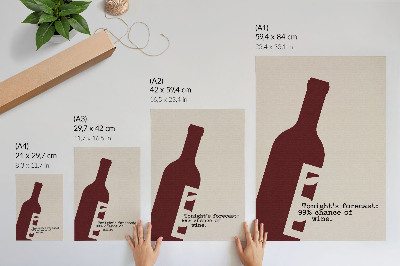 Lámina artística de alta calidad Gráficos minimalistas en tonos burdeos.