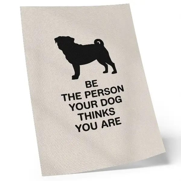 Póster La motivación y el perro con colores saturados