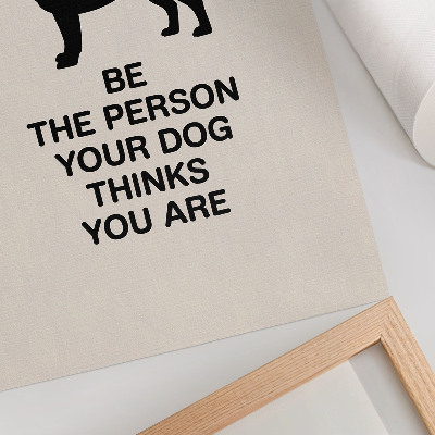 Póster con colores saturados La motivación y el perro