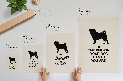 Póster con colores saturados La motivación y el perro