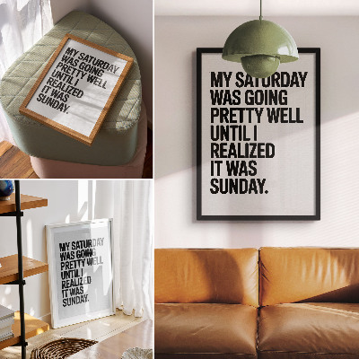 Lienzo decorativo moderno Tipografía de alto contraste, mensaje humorístico