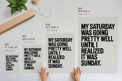 Lienzo decorativo moderno Tipografía de alto contraste, mensaje humorístico