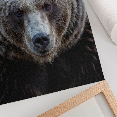 Póster Retrato realista de un oso, tranquilo y fuerte.