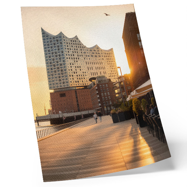 Póster Elegancia del atardecer en un paisaje urbano.