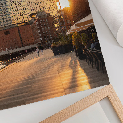 Póster Elegancia del atardecer en un paisaje urbano.
