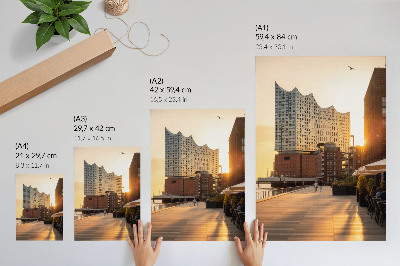 Póster Elegancia del atardecer en un paisaje urbano.