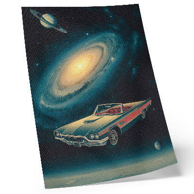 Lámina artística de alta calidad Un coche en el espacio es una combinación fantástica.