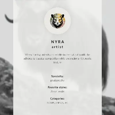Póster de renos majestuosos con diseño de alto contraste en blanco y negro y colores saturados