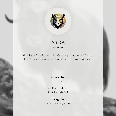 Póster de renos majestuosos con diseño de alto contraste en blanco y negro y colores saturados