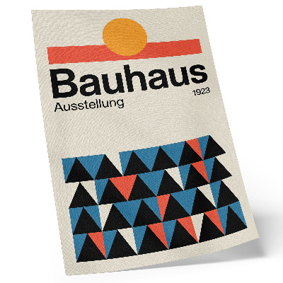 Póster Gráficos Bauhaus con acento naranja