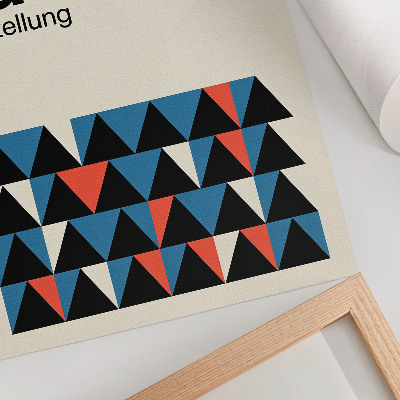 Póster Gráficos Bauhaus con acento naranja