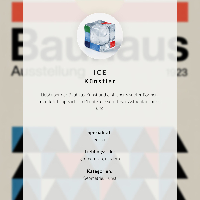 Póster Gráficos Bauhaus con acento naranja