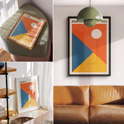 Lámina artística de alta calidad Formas geométricas, colores intensos, ambiente moderno