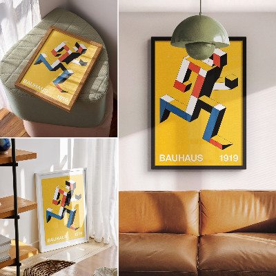 Póster Diseño expresivo, geometría, predominio del color, modernidad.