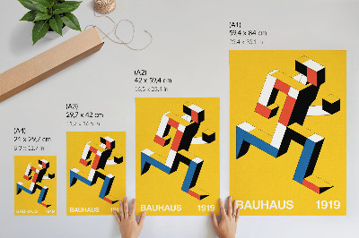 Póster Diseño expresivo, geometría, predominio del color, modernidad.