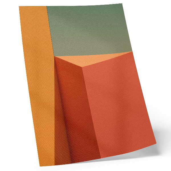 Póster con colores saturados Arquitectura geométrica, colores, armonía, espacio