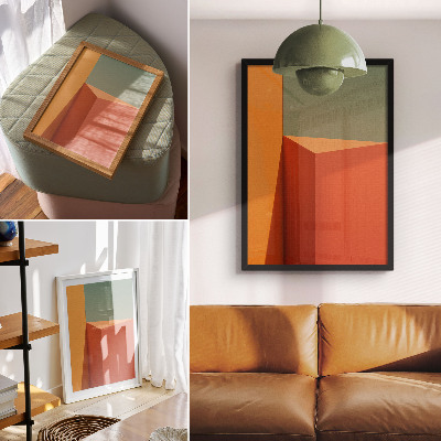 Póster con colores saturados Arquitectura geométrica, colores, armonía, espacio