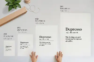 Lienzo decorativo moderno con diseño sobre la definición de depresión