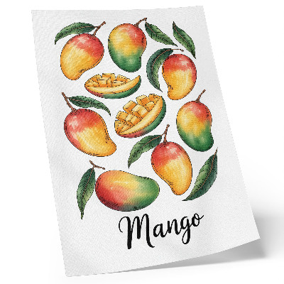 Lienzo decorativo moderno Estilo de ilustración de hojas de mango verde exótico