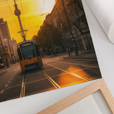 Póster Energía vespertina de la ciudad, tranvía, vida, calles, edificios