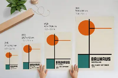 Lámina artística de alta calidad con diseño minimalista de formas geométricas en colores modernos