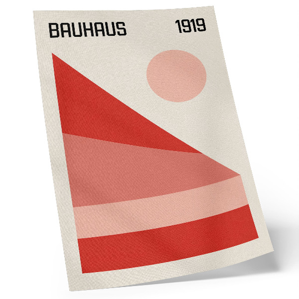 Póster con colores saturados Composición geométrica minimalismo moderno