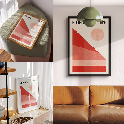 Póster con colores saturados Composición geométrica minimalismo moderno