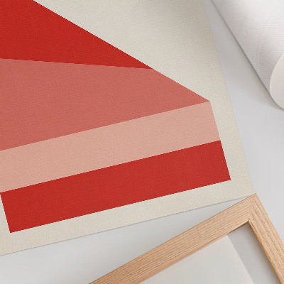 Póster con colores saturados Composición geométrica minimalismo moderno