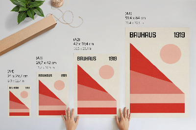 Póster con colores saturados Composición geométrica minimalismo moderno