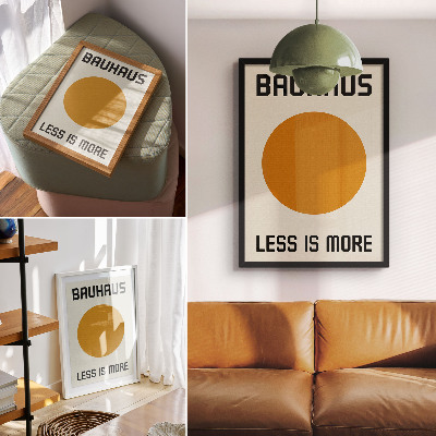 Lienzo decorativo moderno Círculo minimalista Bauhaus fondo crema