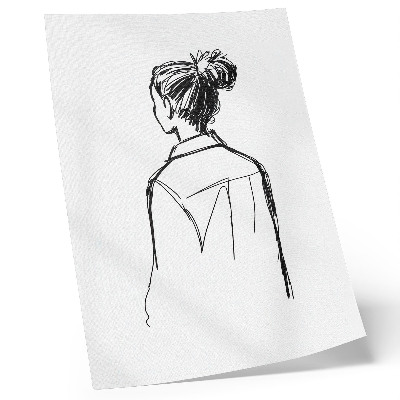 Lienzo decorativo moderno Silueta minimalista en contraste blanco y negro