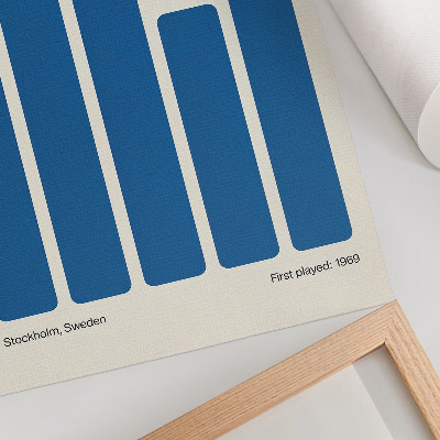 Lienzo decorativo moderno Gráficos minimalistas con rectángulos azules