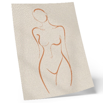 Póster Composición minimalista de silueta femenina con elegancia
