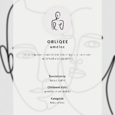 Póster Composición minimalista de silueta femenina con elegancia