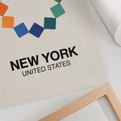 Lámina artística diseño geométrico en colores vivos de alta calidad