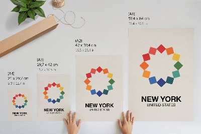 Lámina artística de alta calidad Diseño geométrico en colores vivos