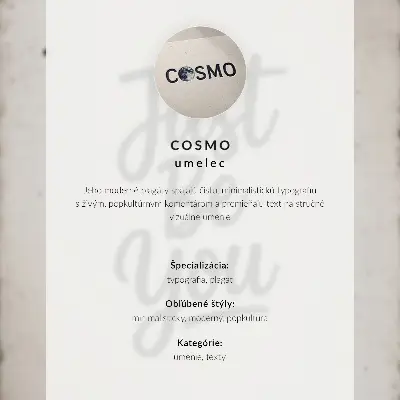 Lienzo decorativo moderno con inscripción minimalista y motivo contrastante