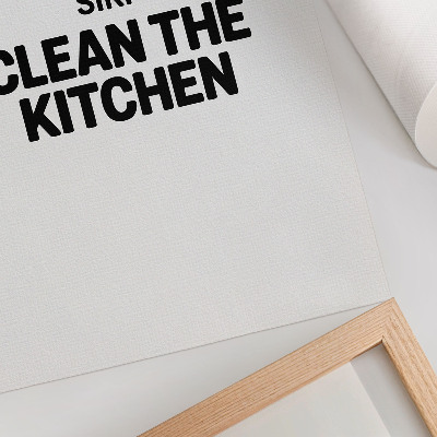 Lienzo decorativo moderno Inscripción minimalista con motivo contrastante