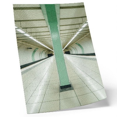 Lienzo decorativo moderno Estructura verde de túnel espacial simétrico