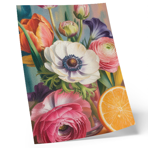Póster Flores llenas de vida y color sin comas