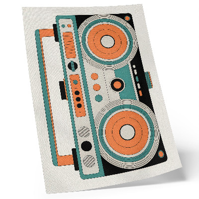 Lienzo decorativo moderno Estilo retro con formas expresivas y contrastes.