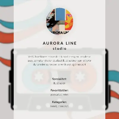 Póster con diseño retro de cassette estilo pop art